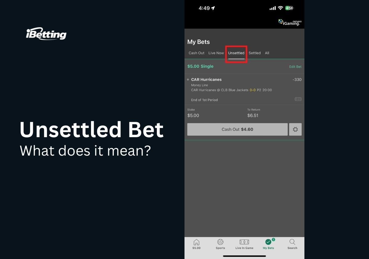 What is an Unsettled bet in bet365